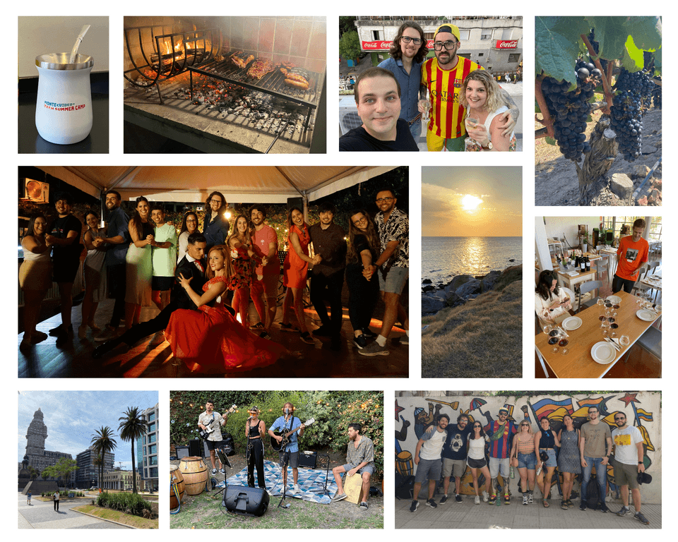 Photo collage of social activities during the Summer Camp